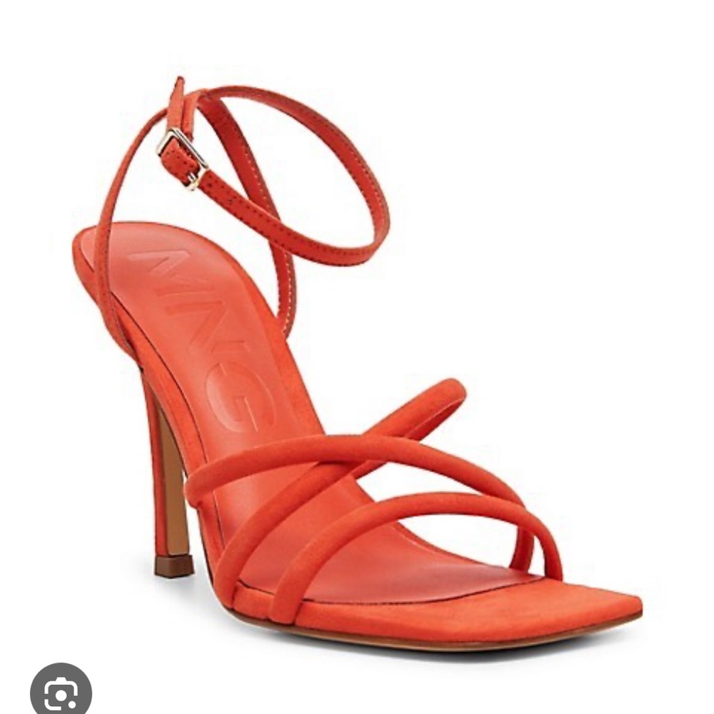 Mango BRT Red Ankle Strap Stiletto Heels